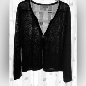 Sigrid Olsen Pretty Black Cardigan